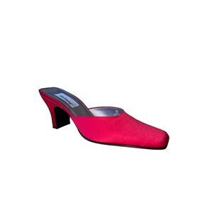 Worthington Red Fabric Square Toe Heels Womens Size 10 NEW